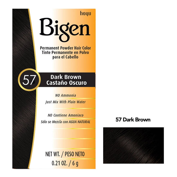 Bigen Permanent Powder Hair Color #57 Dark Brown