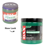 Two jars of DAX Bergamot Pomade with a 'New Look' label on a white background