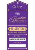 OUTRE Purple Pack Brazilian Bundle -Prestretched Dominican Curl Bulk 24