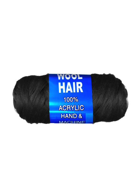 Brazilian Wool Hair Knitting Yarn - Black