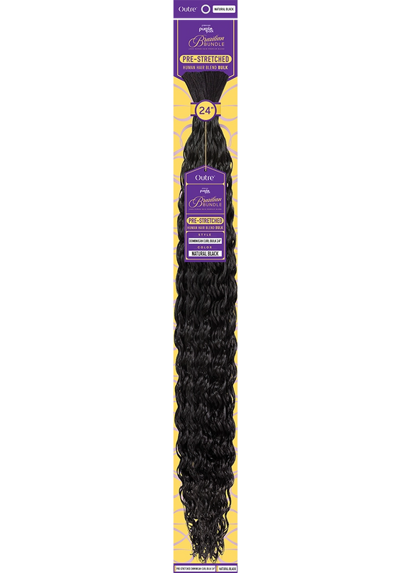 OUTRE Purple Pack Brazilian Bundle -Prestretched Dominican Curl Bulk 24