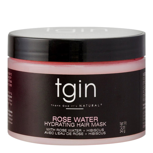 TGIN Rose Water Smoothing Hydrating Hair Mask (12oz)