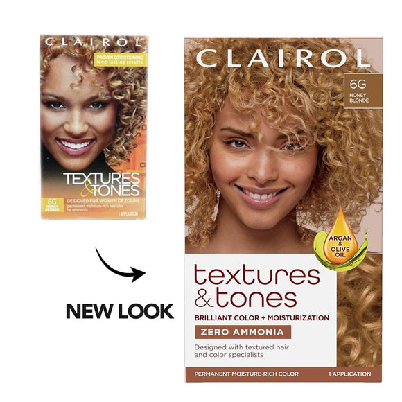 TEXTURES & TONES Permanent Moisture Rich Hair Color Kit -  6G Honey Blonde