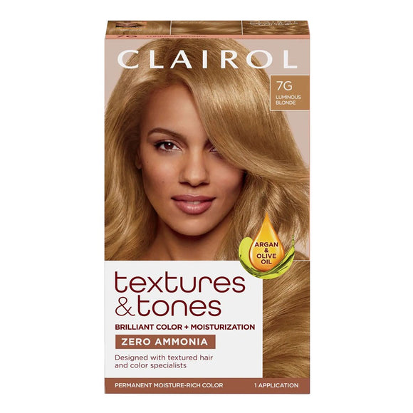 TEXTURES & TONES Permanent Moisture Rich Hair Color Kit -  7G Lightest Blonde