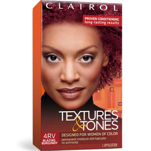 TEXTURES & TONES | Hair Color 4RV, BLAZING BURGUNDY