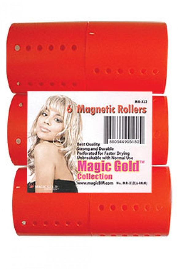 Magnetic Rollers 6pc Red
