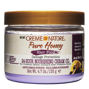 CREME OF NATURE | Pure Honey Hair Food Acai Berry 24 Hour Nourishing Cream Oil (4.7oz)