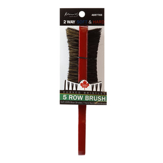 KIM & C | 2 Way Soft & Hard Curved Bristle Brush - 5 ROW BRUSH
